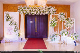 Pure White Flowers & Green Foliage Wedding Entrance - Ultra-Luxury Grand Welcome Sri Lanka